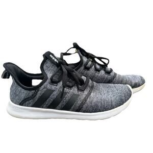 Adidas Cloudfoam Womens Running Sneakers Black Gray Size 9